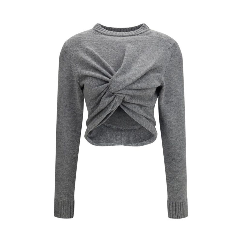 Balenciaga Women Ruched Crewneck Sweater
